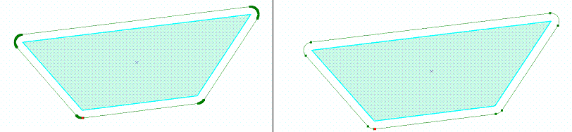Buffer with curve segments
